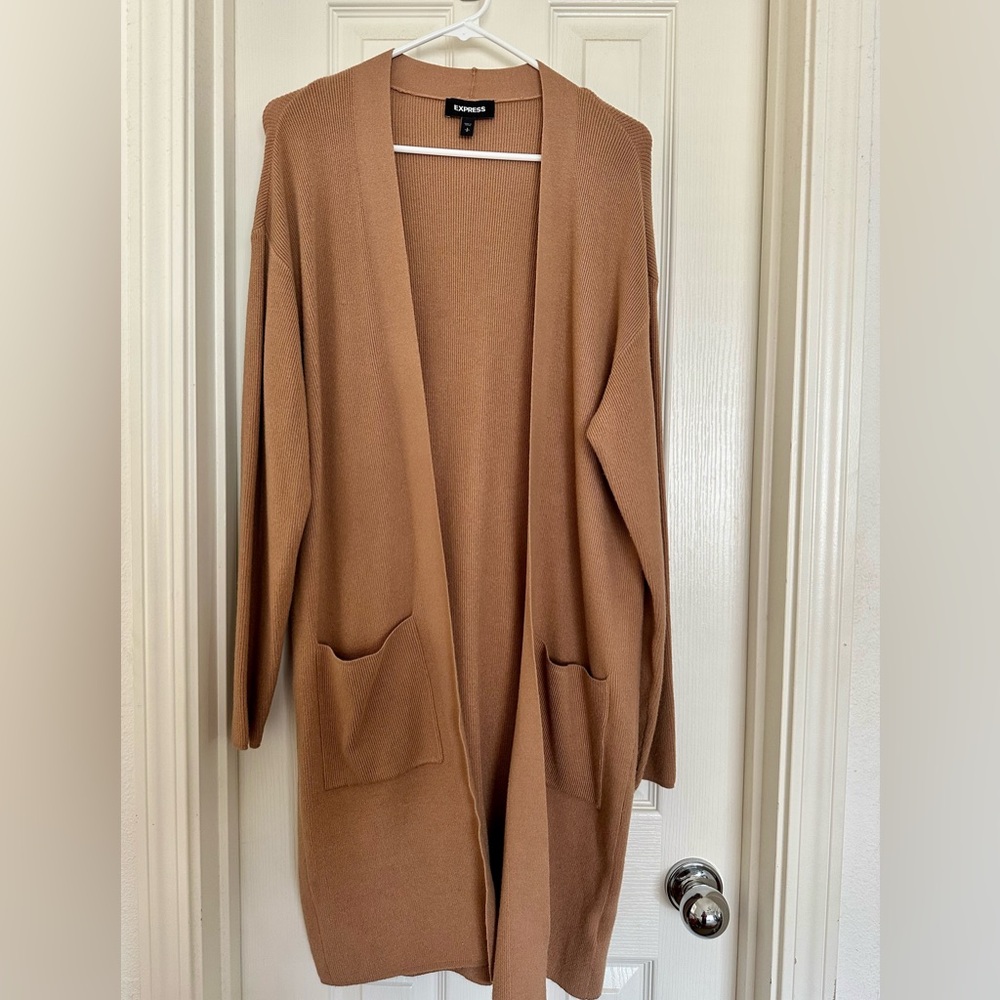 Express Women's Camel Sweater Cardigan
